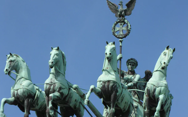 Berlin statue monument Germany man made Brandenburg Gate HD Desktop Wallpaper | Background Image