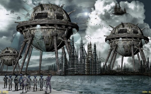 Sci Fi Alien Invasion HD Wallpaper | Background Image