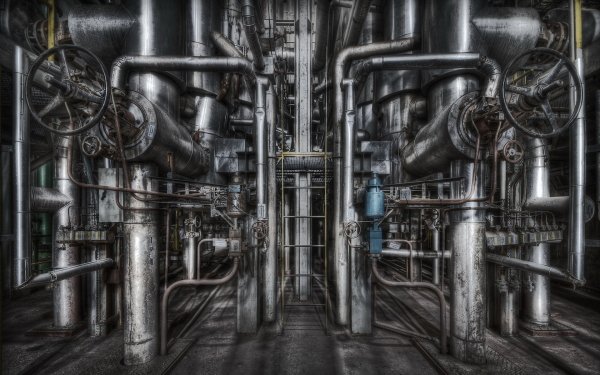 Man Made Factory Grey HDR HD Wallpaper | Background Image