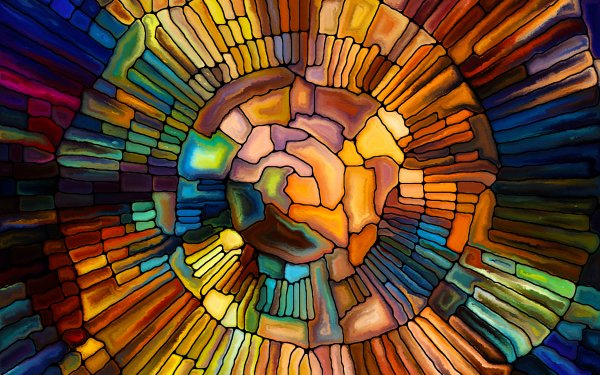 Artistic Stained Glass Mosaic Colors HD Wallpaper | Background Image