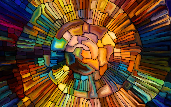 colors mosaic artistic stained glass HD Desktop Wallpaper | Background Image
