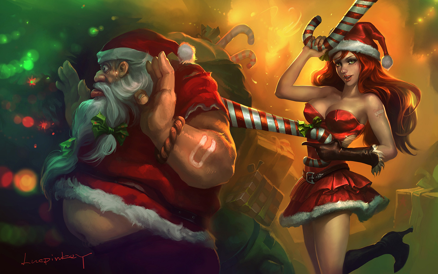 Christmas Miss Fortune by Luc Pinkey