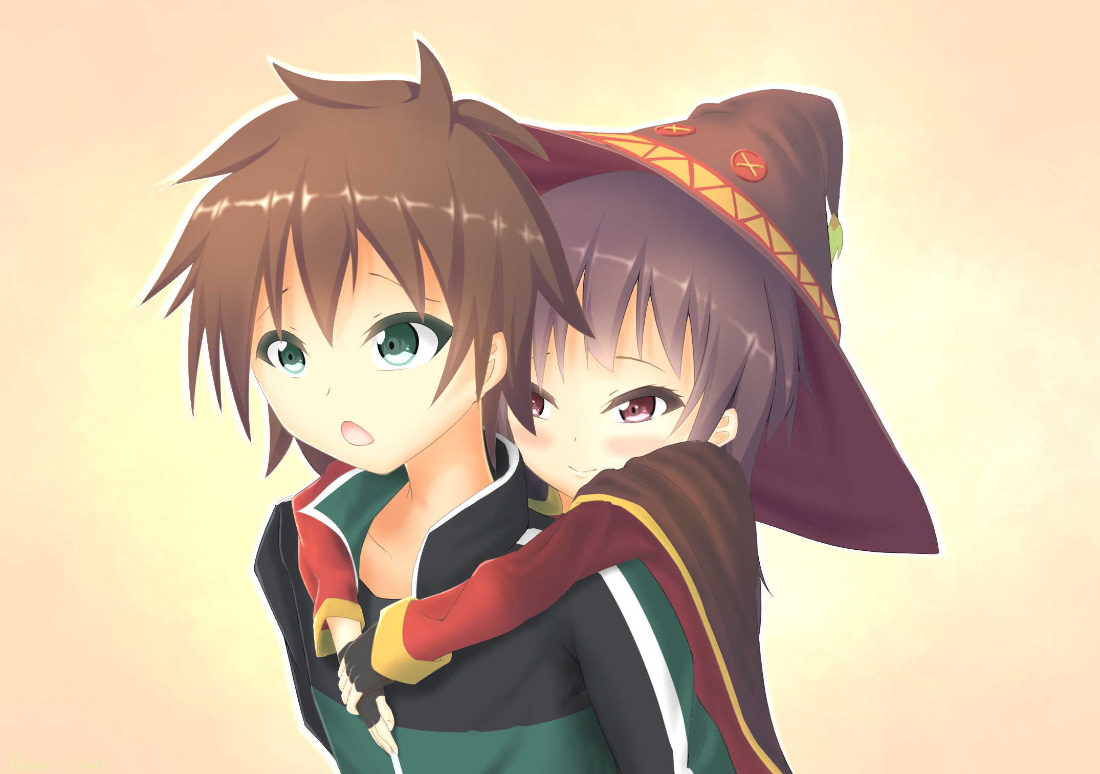 Megumin and Kazuma by 月見暖子