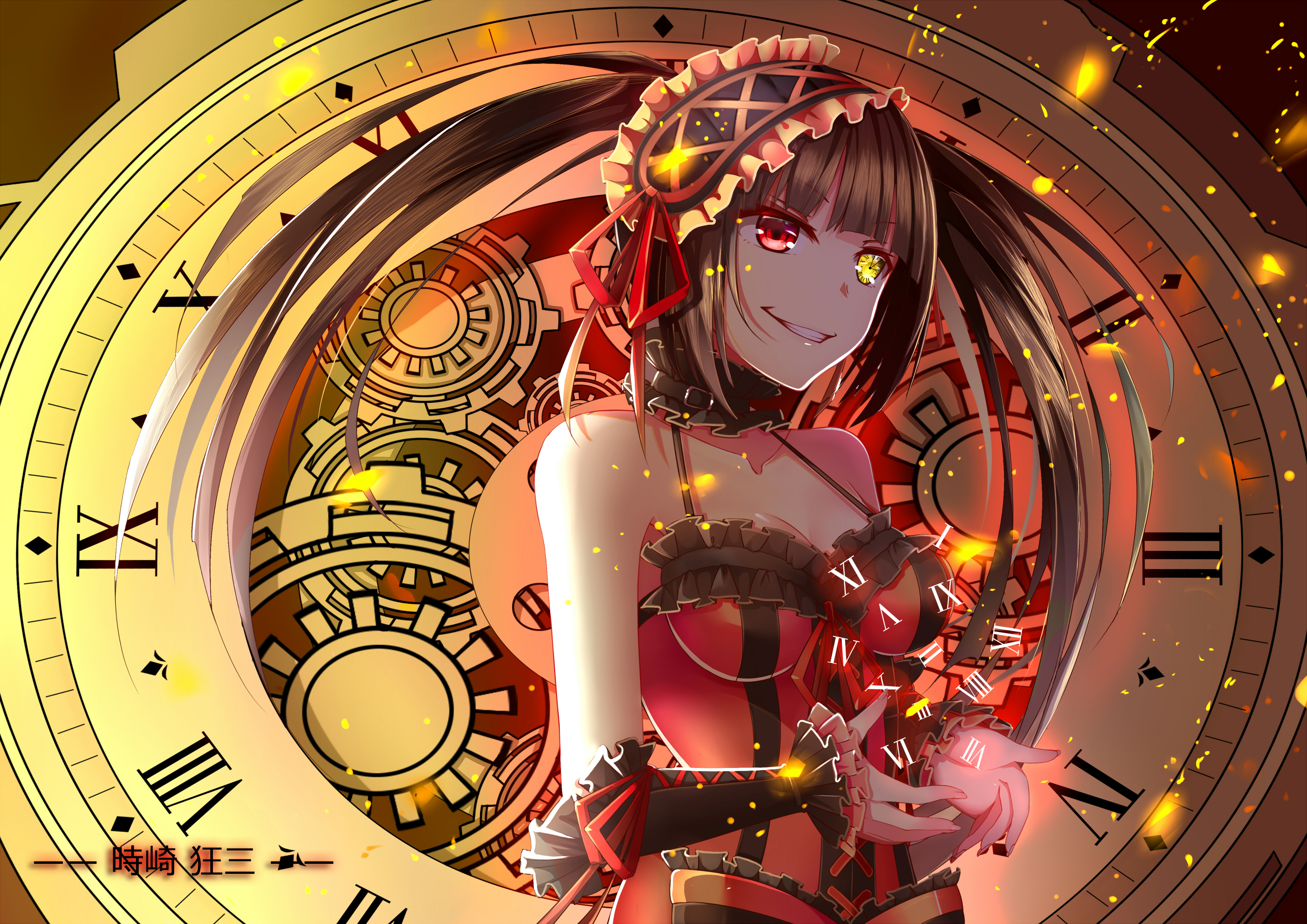 Black haired female anime character, Tokisaki Kurumi, Date A Live HD  wallpaper