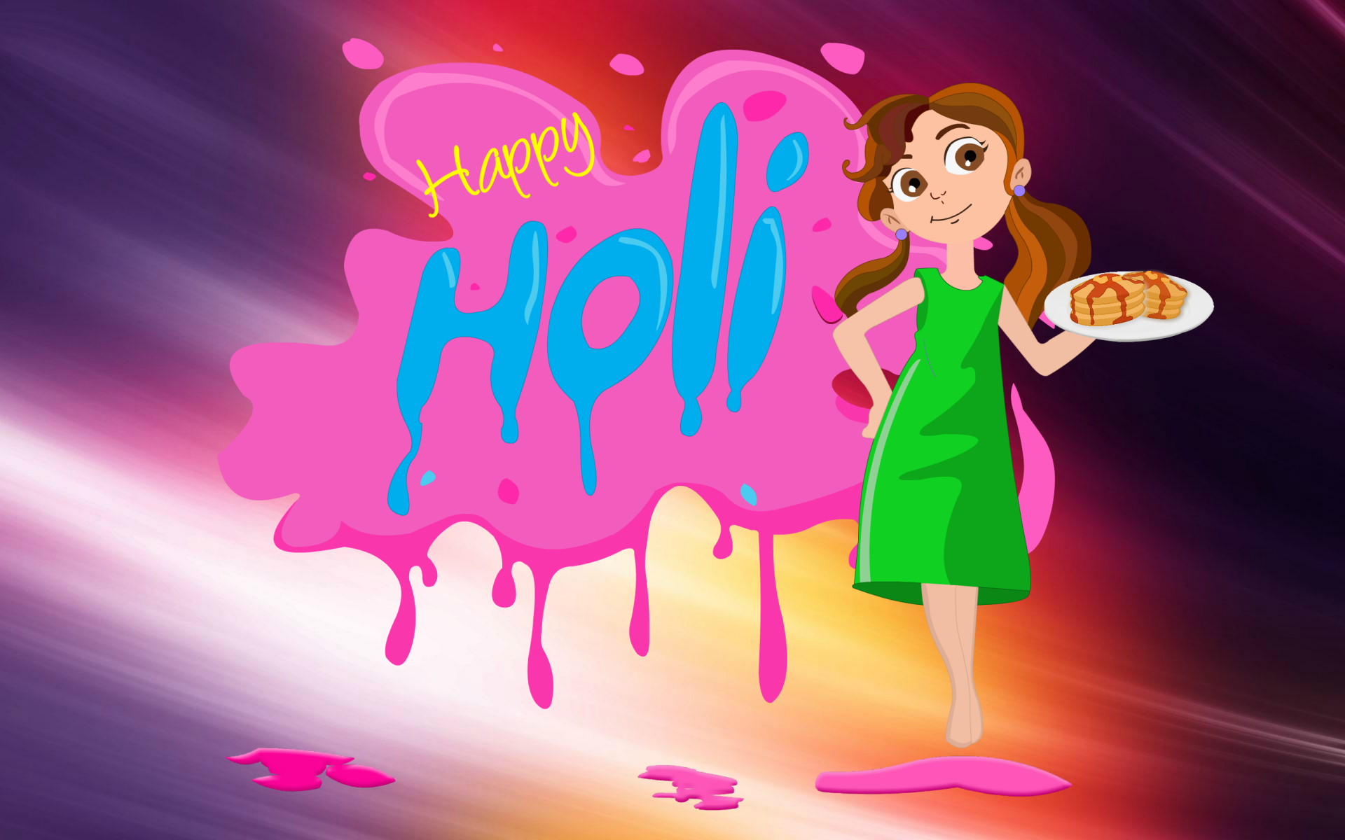 Download Colors Holiday Holi HD Wallpaper