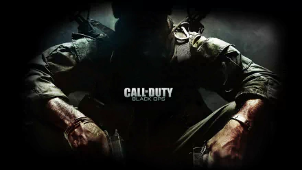 HD wallpaper featuring a soldier in a tactical pose with the title Call of Duty: Black Ops prominently displayed, capturing the intense atmosphere of the video game.