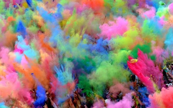 Holiday Holi Colors People HD Wallpaper | Background Image