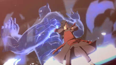 Epic HD wallpaper featuring Susanoo and Madara Uchiha from Naruto Shippuden: Ultimate Ninja Storm 4, showcasing dynamic action and vibrant visuals.