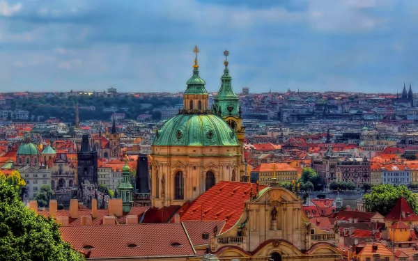colorful colors st. nicholas church religious Czech Republic cityscape city man made Prague HD Desktop Wallpaper | Background Image
