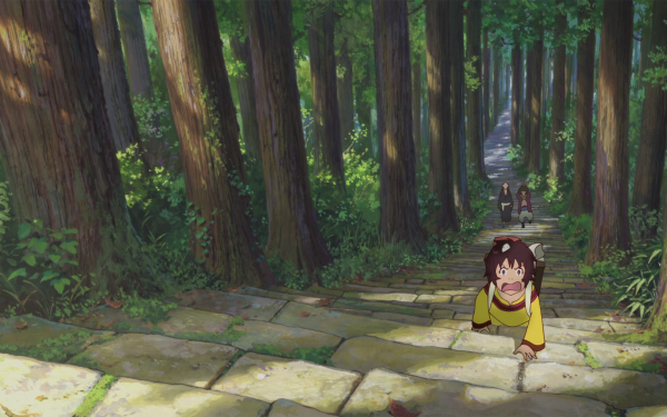 Anime The Boy and the Beast Forest Stairs Bakemono no Ko HD Wallpaper | Background Image