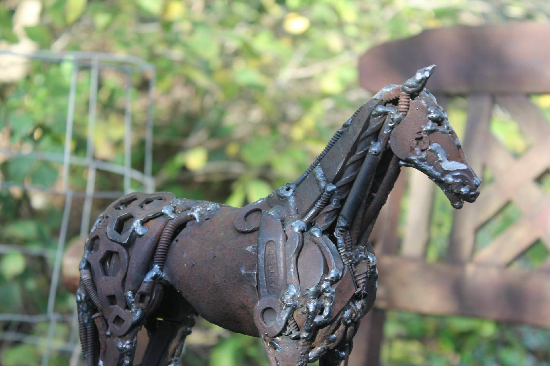 Download Horse Scrap Metal Art Man Made Sculpture HD Wallpaper by John Brown