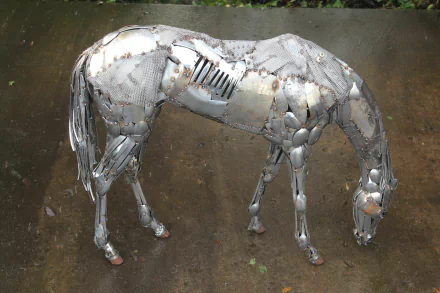  scrap metal art by John Brown