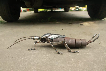  scrap metal art by John Brown