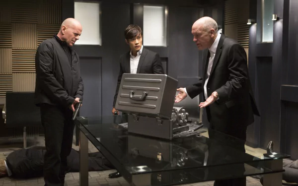 Han Cho Bai Lee Byung-hun Marvin Boggs John Malkovich Frank Moses Bruce Willis movie RED 2 HD Desktop Wallpaper | Background Image