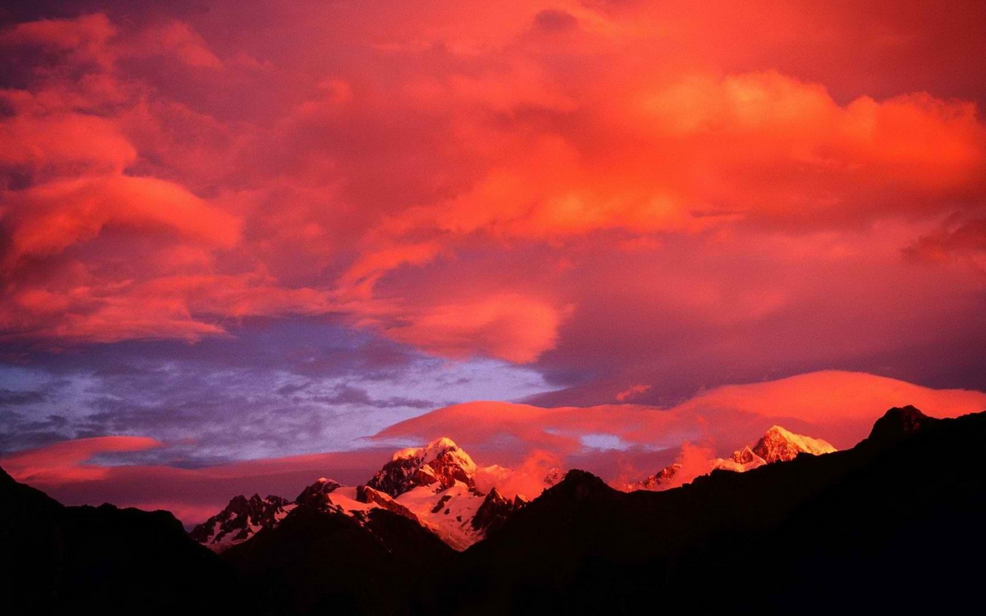 Winter Sunset Sky over Mountains in New Zealand HD ...