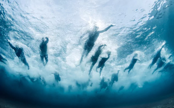 people underwater swimming Sports HD Desktop Wallpaper | Background Image
