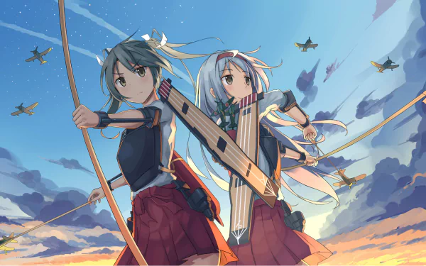Zuikaku (Kancolle) Shoukaku (Kancolle) Anime Kantai Collection HD Desktop Wallpaper | Background Image