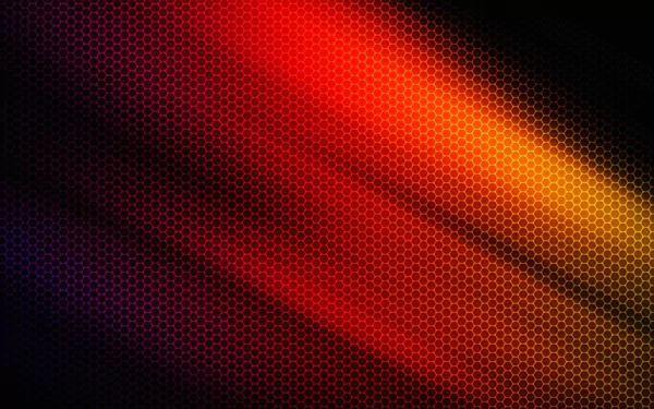HD PC desktop wallpaper: abstract red, orange and purple light streaks over a dark honeycomb pattern, colorful gradient background.