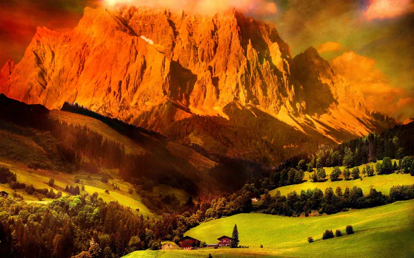  Houses in the Mountains of Tirol, Austria