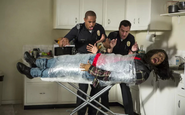 Keegan-michael Key Justin Chang Damon Wayans Jr. Ryan Davis Jake Johnson movie Let's Be Cops HD Desktop Wallpaper | Background Image