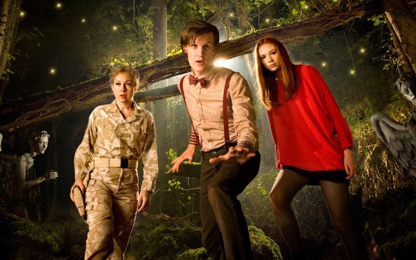TV Show Doctor Who Amy Pond River Song Matt Smith Karen Gillan Alex Kingston Weeping Angel HD Wallpaper | Background Image