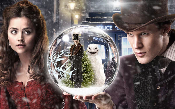 Richard E. Grant Jenna Coleman Clara Oswald Matt Smith TV Show Doctor Who (2005) HD Desktop Wallpaper | Background Image