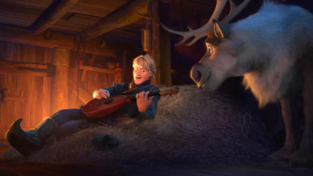 Kristoff (Frozen) Sven (Frozen) movie Frozen (Movie) HD Desktop Wallpaper | Background Image