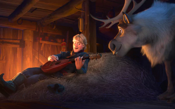 Kristoff (Frozen) Sven (Frozen) movie Frozen (Movie) HD Desktop Wallpaper | Background Image