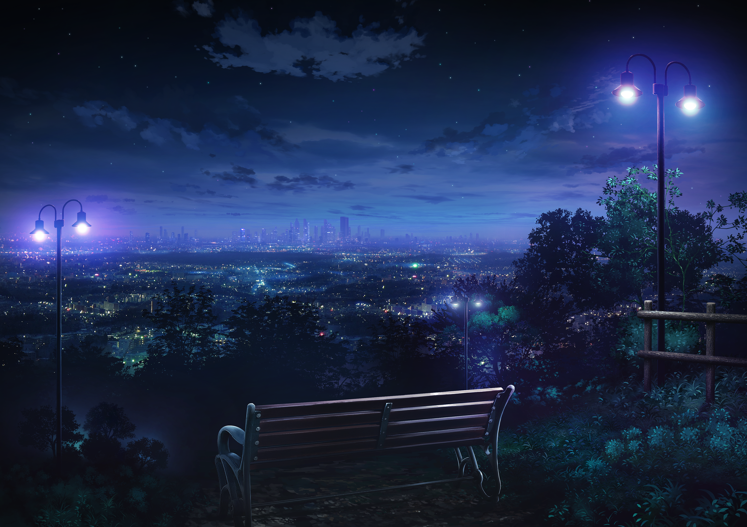 Anime City Night Chill Anime City Aesthetic HD wallpaper  Pxfuel