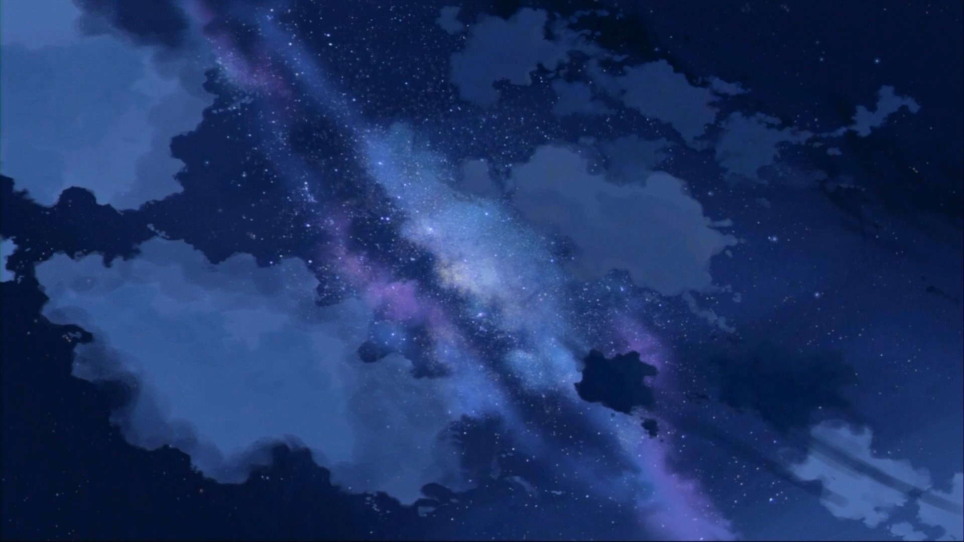 Звёздное небо аниме гиф