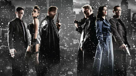 Mickey Rourke Rosario Dawson Josh Brolin Joseph Gordon-Levitt Eva Green Bruce Willis movie Sin City: A Dame to Kill For HD Desktop Wallpaper | Background Image