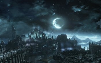 Download Dark Souls III Dark Souls Castle Night Moon Video Game PFP