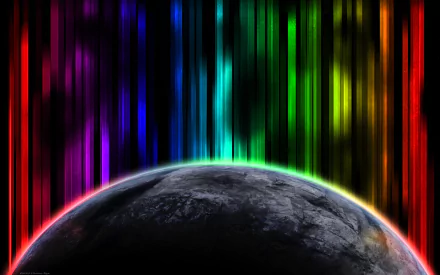 rgb Sci Fi planet HD Desktop Wallpaper | Background Image