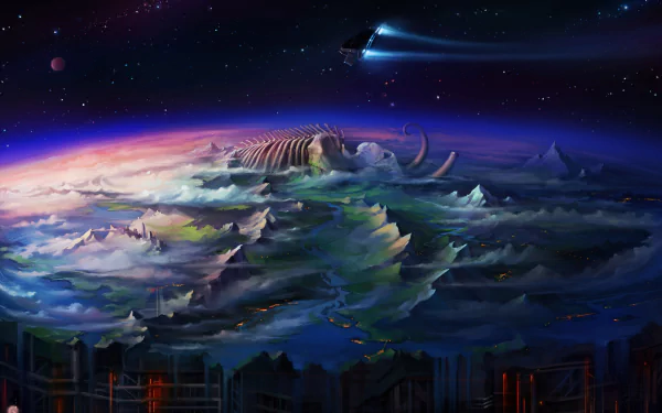 space Sci Fi planetscape HD Desktop Wallpaper | Background Image