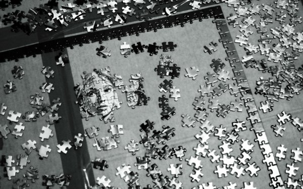 Game Puzzle Black & White HD Wallpaper | Background Image
