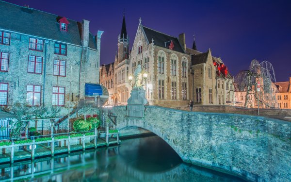 Man Made Bruges Towns Belgium City Cityscape Bridge Building HD Wallpaper | Background Image