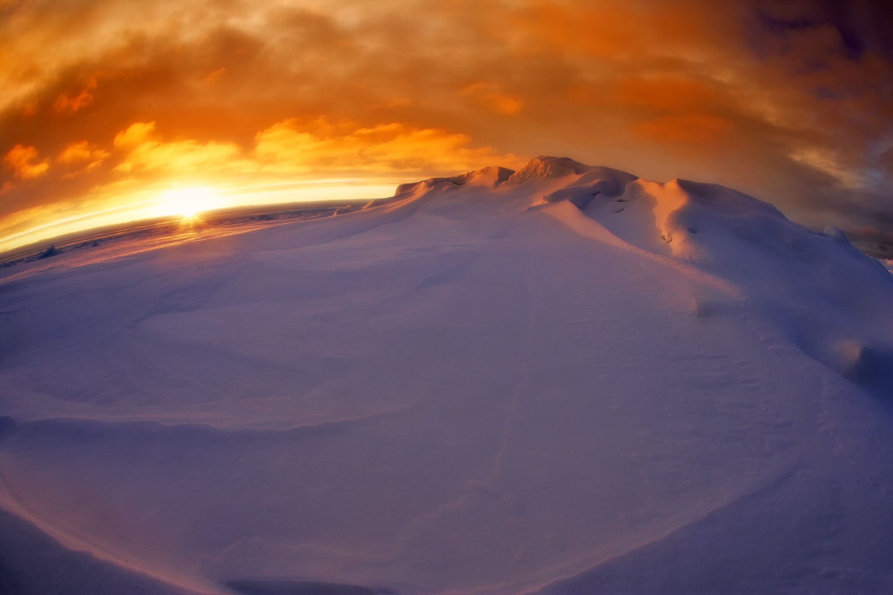 Mountain peak in antarctica taken with a fisheye lens by 12019