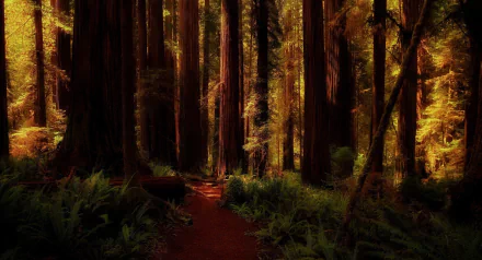  Dark Redwood Forest