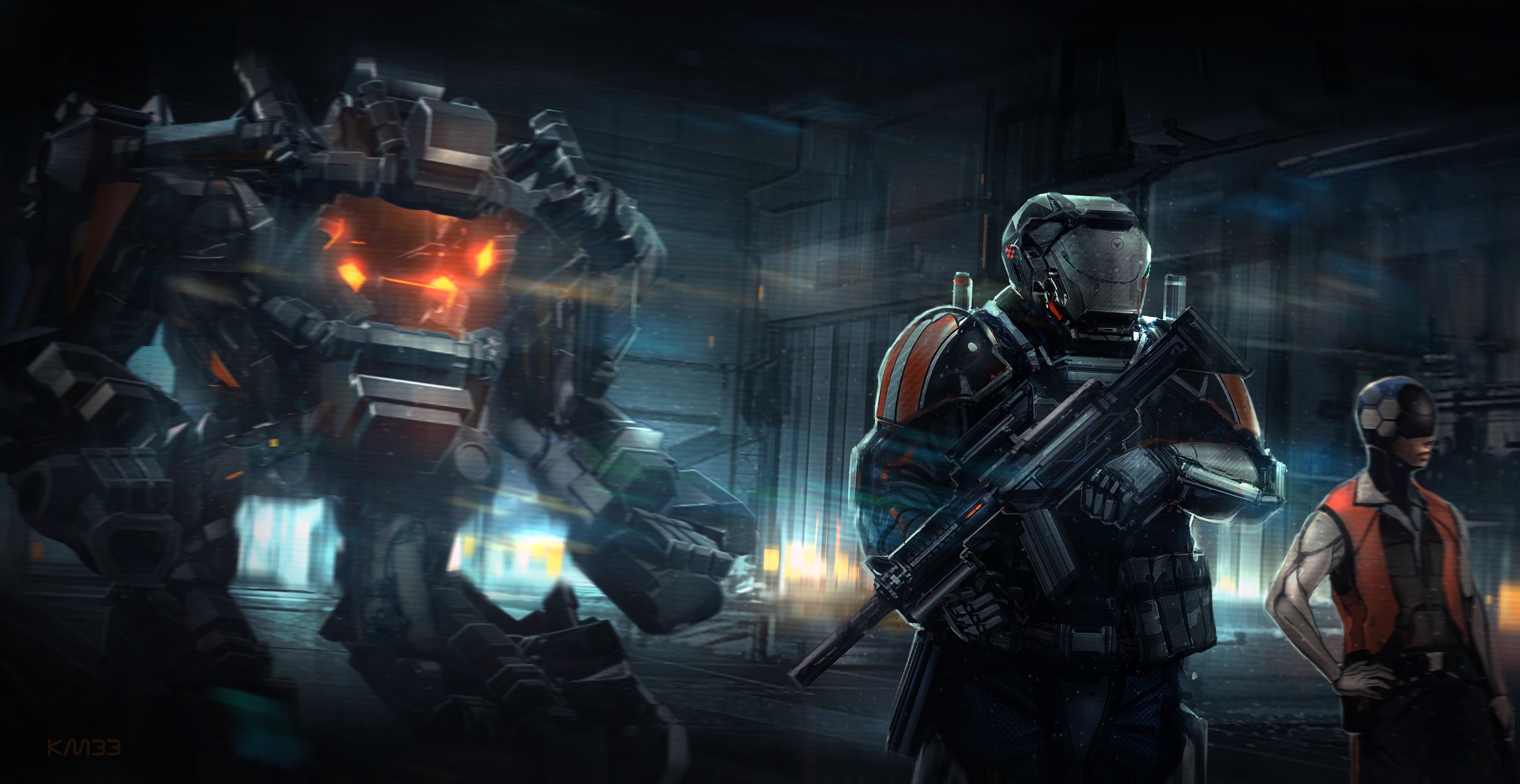 Download Gun Sci Fi Warrior HD Wallpaper by Vincentius Matthew