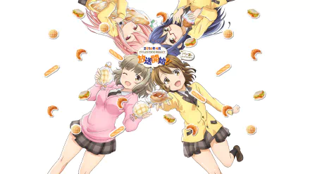 Minami Tani Noa Sakura Fuyumi Fukagawa Yuu Aizawa Anime Pan de Peace! HD Desktop Wallpaper | Background Image