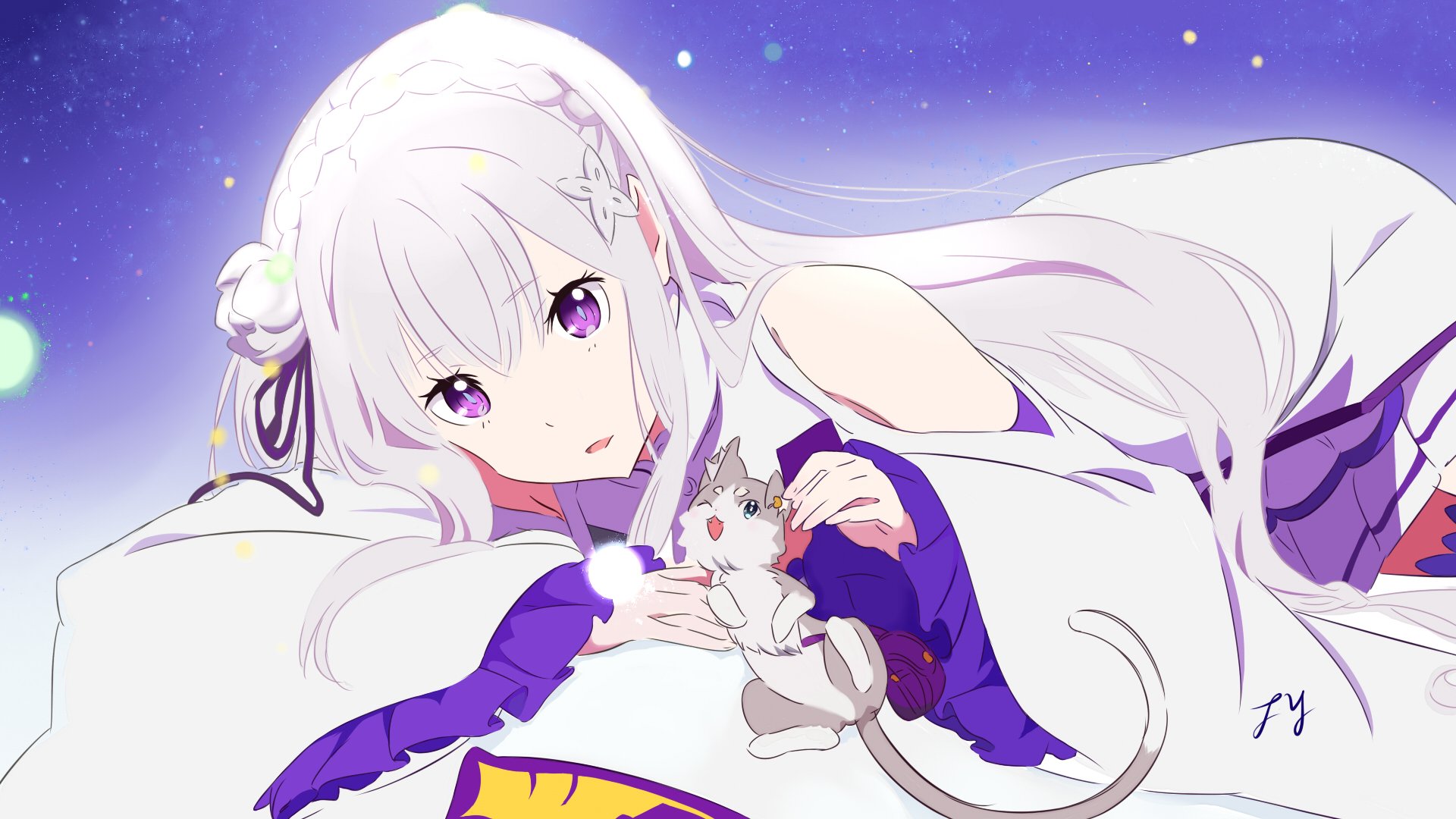 40+ Wallpaper Anime Emilia keren tahun 2019