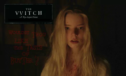 HD desktop wallpaper featuring Anya Taylor-Joy in a gothic, horror-themed scene from the movie The VVitch.
