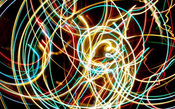  Neon swirl / Camera toss at christmas tree lights by Thomas Quine