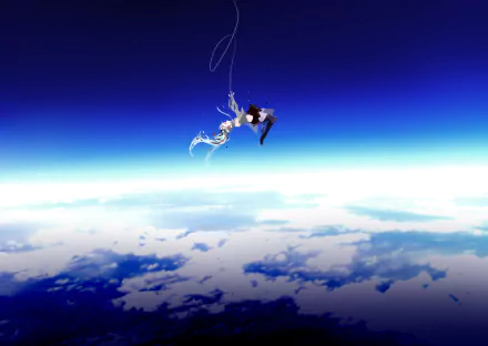 falling sky Hatsune Miku Anime Vocaloid Sky Anime HD Desktop Wallpaper | Background Image