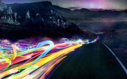 trippy artistic road HD Desktop Wallpaper | Background Image