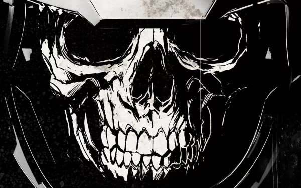 A striking HD wallpaper featuring a detailed skull design, inspired by the video game Call of Duty: Infinite Warfare, encapsulating its intense and dark themes.