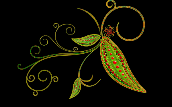 Artistic Leaf Flower Floral Green HD Wallpaper | Background Image