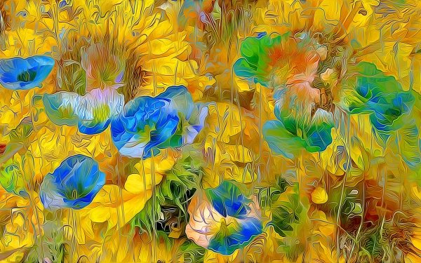 Artistic Painting Flower Colors Colorful HD Wallpaper | Background Image