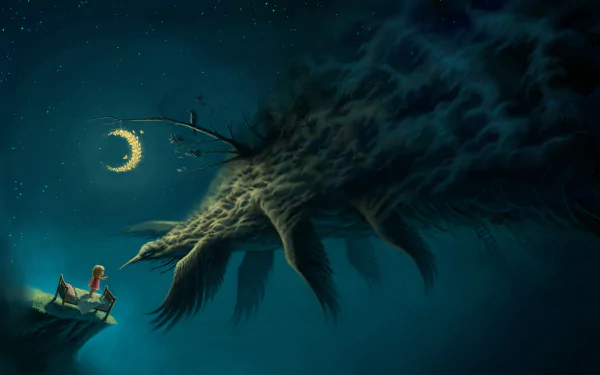  Little Girl and Fantasy Creature