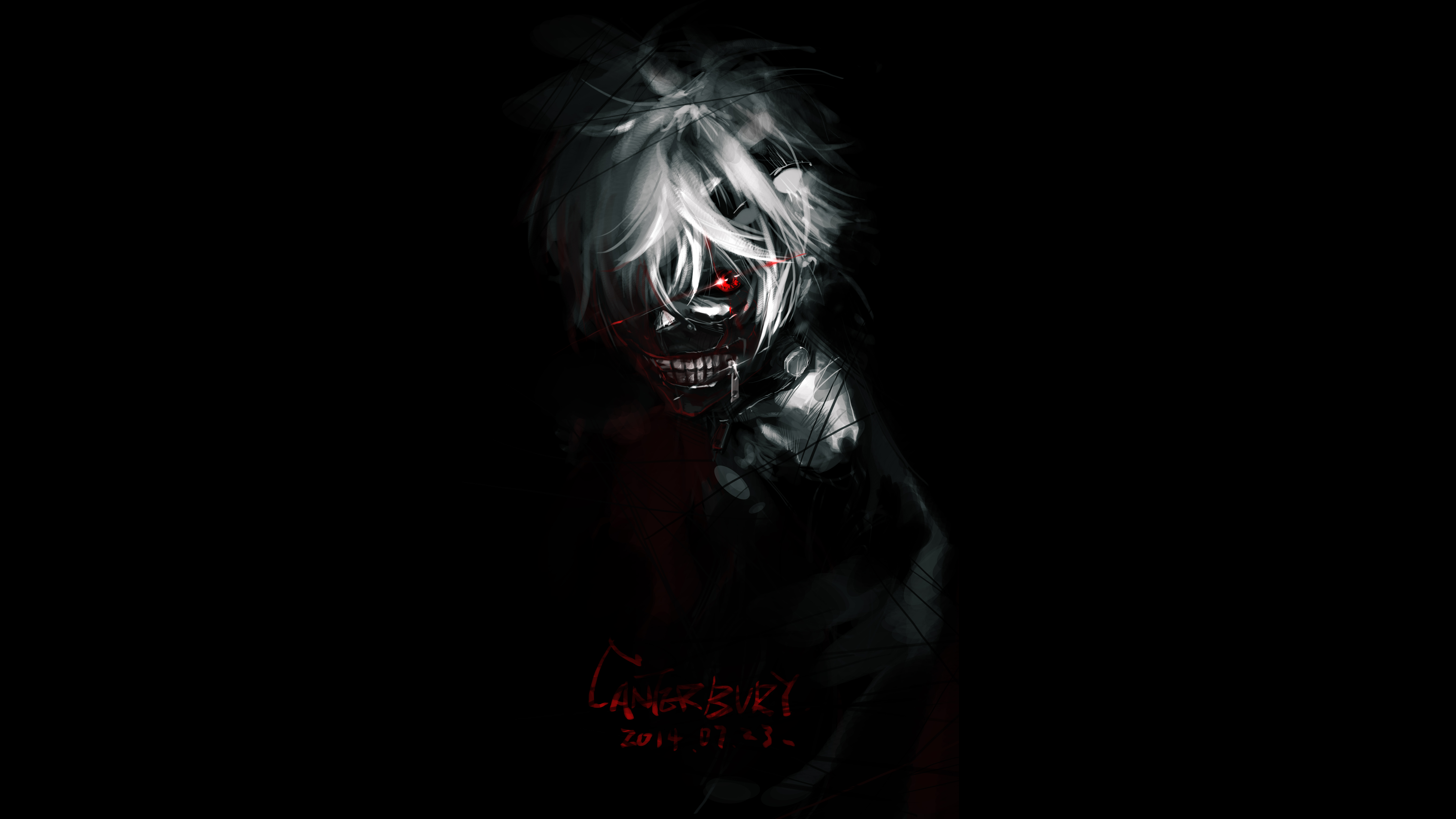 Ken Kaneki: Tokyo Ghoul 4K Ultra HD Wallpaper by Canterbury